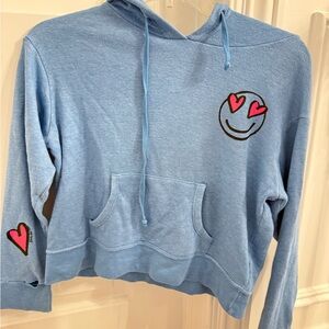 Blue girls  Matching sweatsuit set with Heart Smiley Design